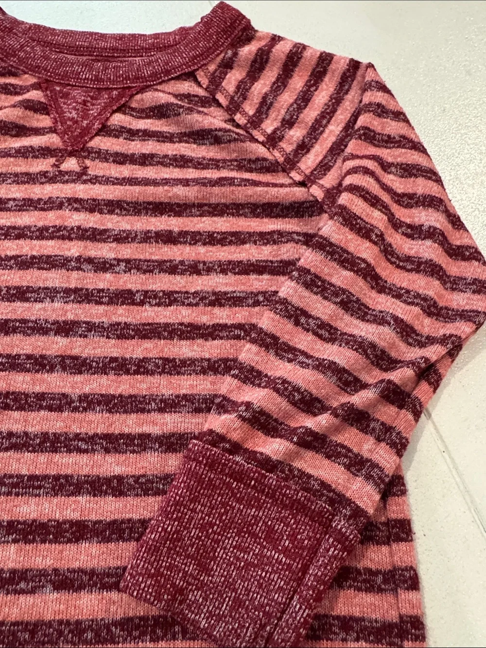 Cat & Jack Burgundy and Pink Striped One-Piece
